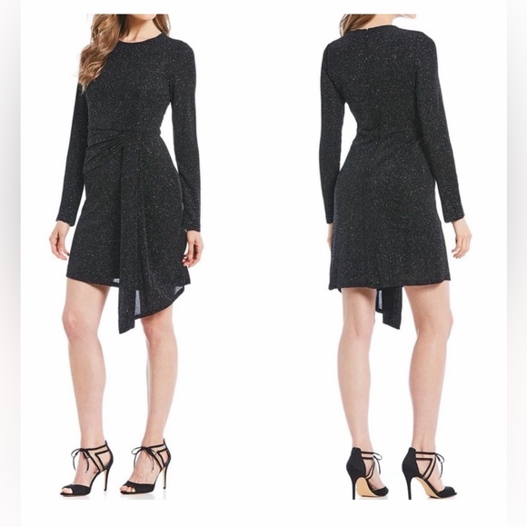 Maggy London Women's Aurora Glitter Sparkle Cocktail Dress size 6 - Picture 1 of 11